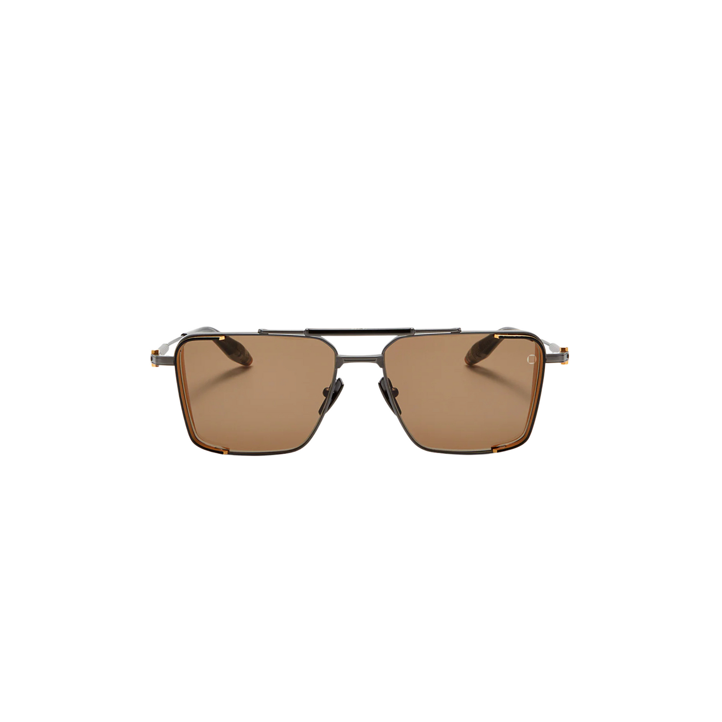 Akoni Hera AKS-203B Square Titanium Sunglasses Front View