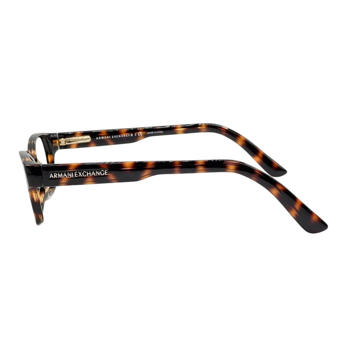 Armani Exchange AX3017 8117 women's acetate tortoise rectangular optical frame three-quarter view