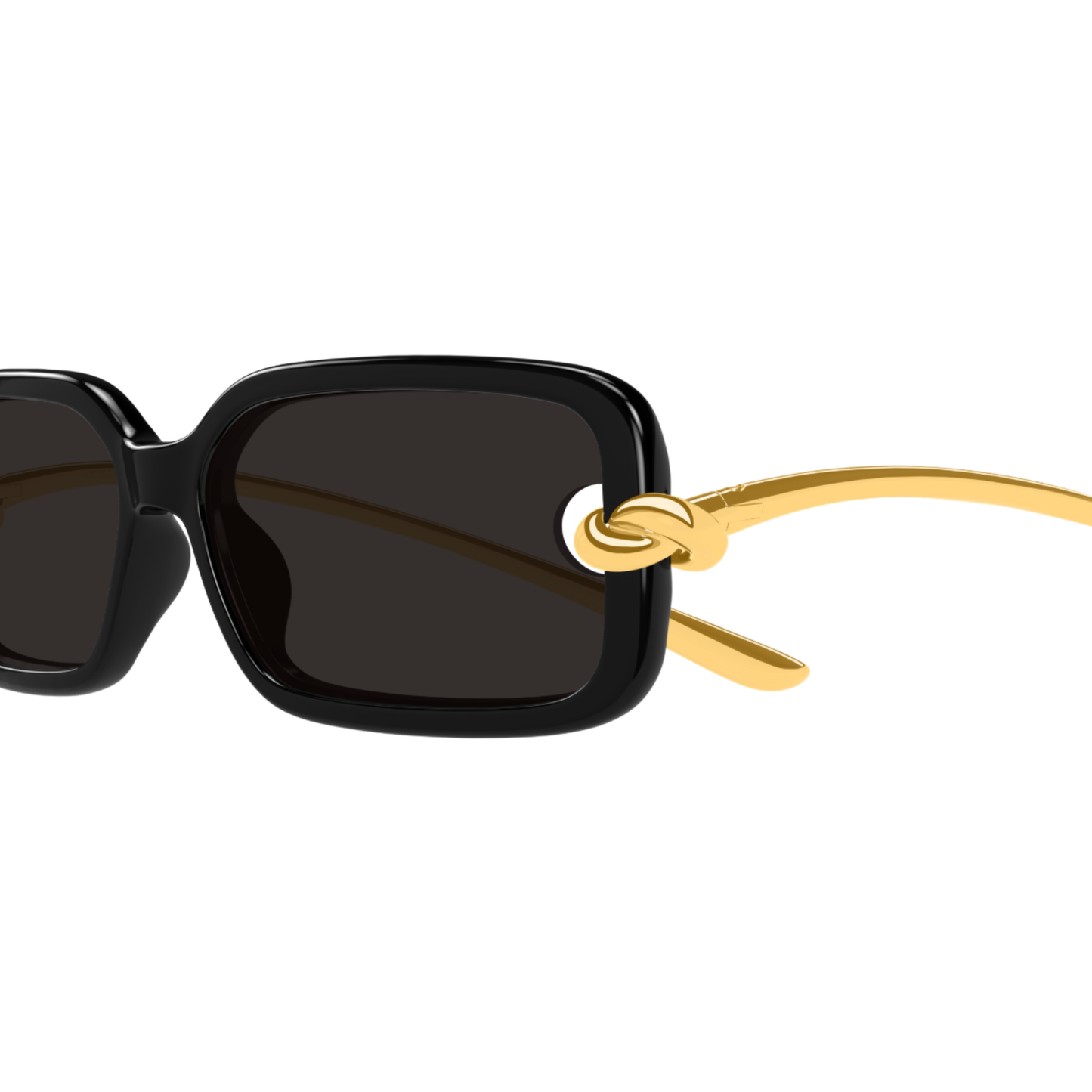 Bottega Veneta BV1439S unisex rectangle sunglasses with premium metal acetate luxury styling