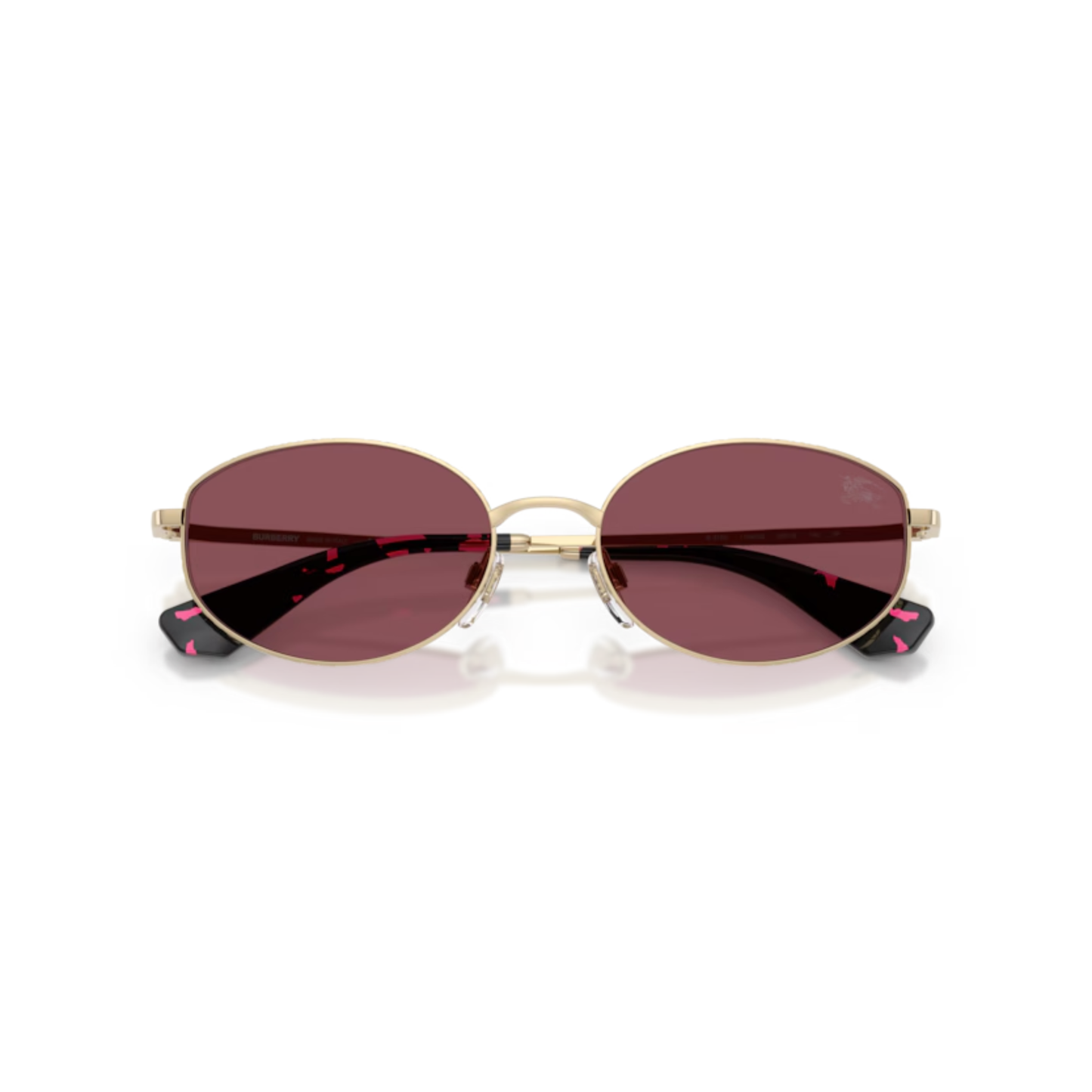 Burberry BE3169 unisex oval metal sunglasses with luxury British designer styling