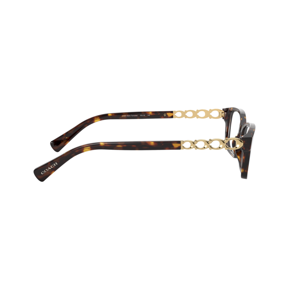 Coach HC6148 5120 women acetate rectangle full-rim frame three-quarter view