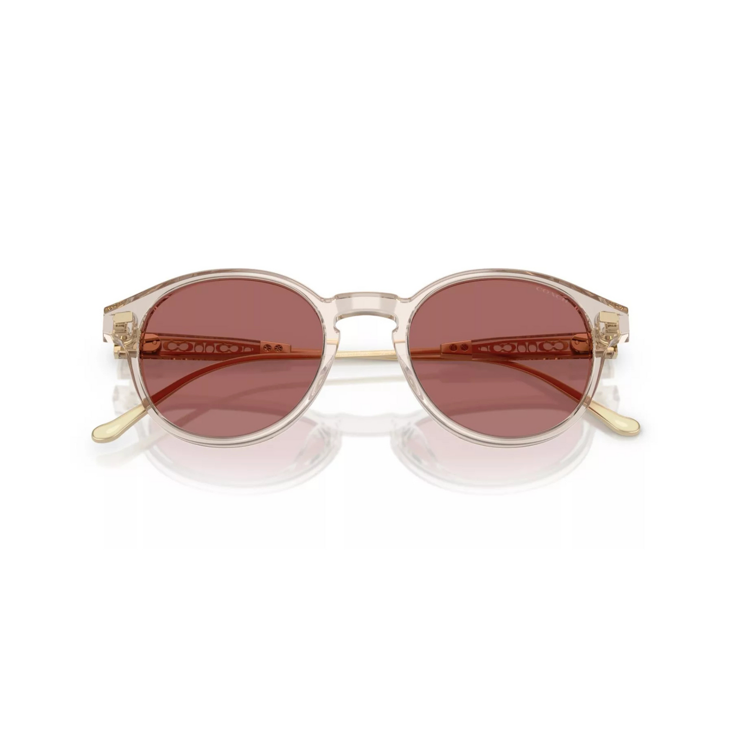 Coach HC8428U Round Acetate Sunglasses Front View