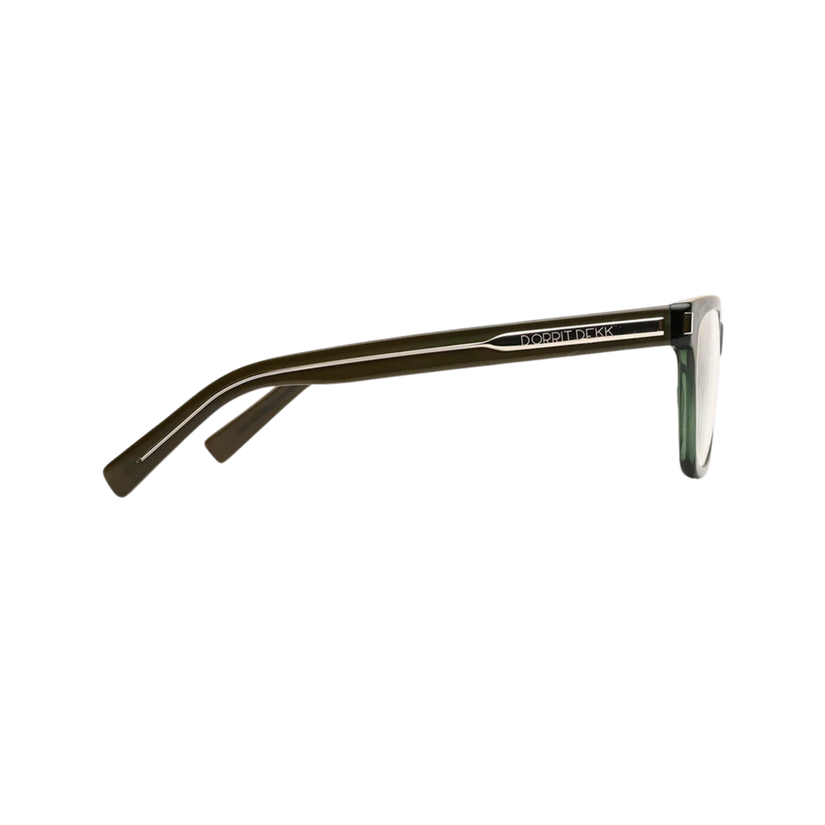 Dorrit Dekk DD222 Astor unisex acetate square optical frame side temple profile