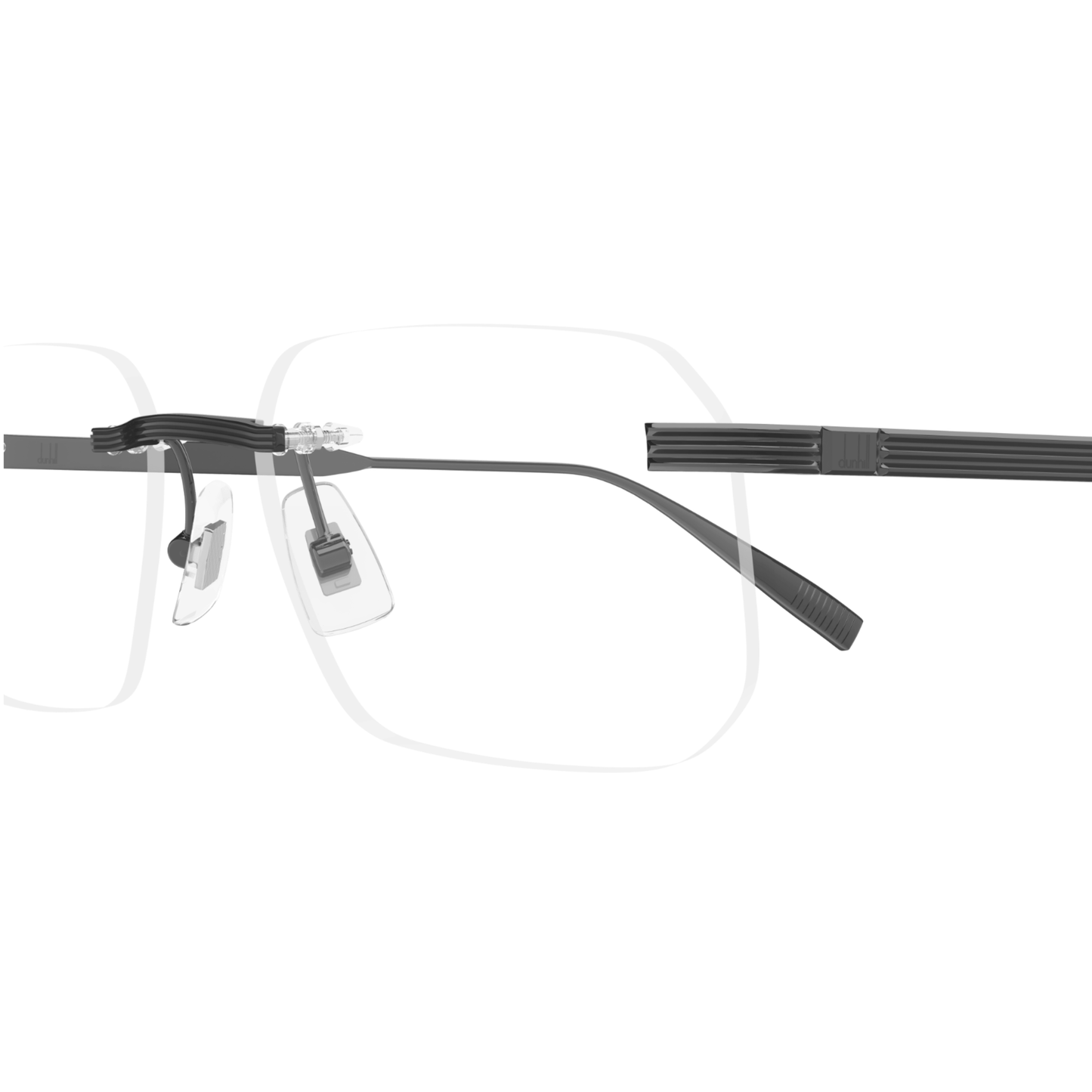 Dunhill DU0104O men’s rimless rectangle optical frame with premium luxury styling