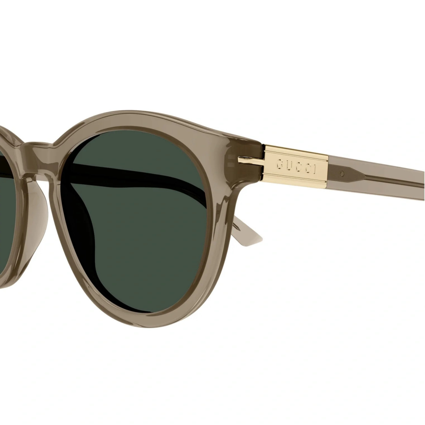 Gucci GG1501S unisex acetate round sunglasses hinge and frame detail
