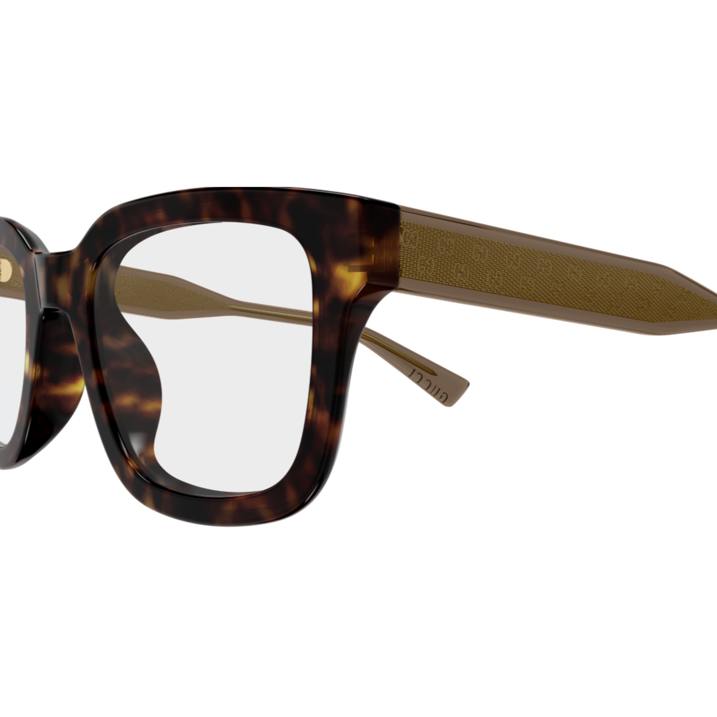 Gucci GG2071OL square optical frame detail view