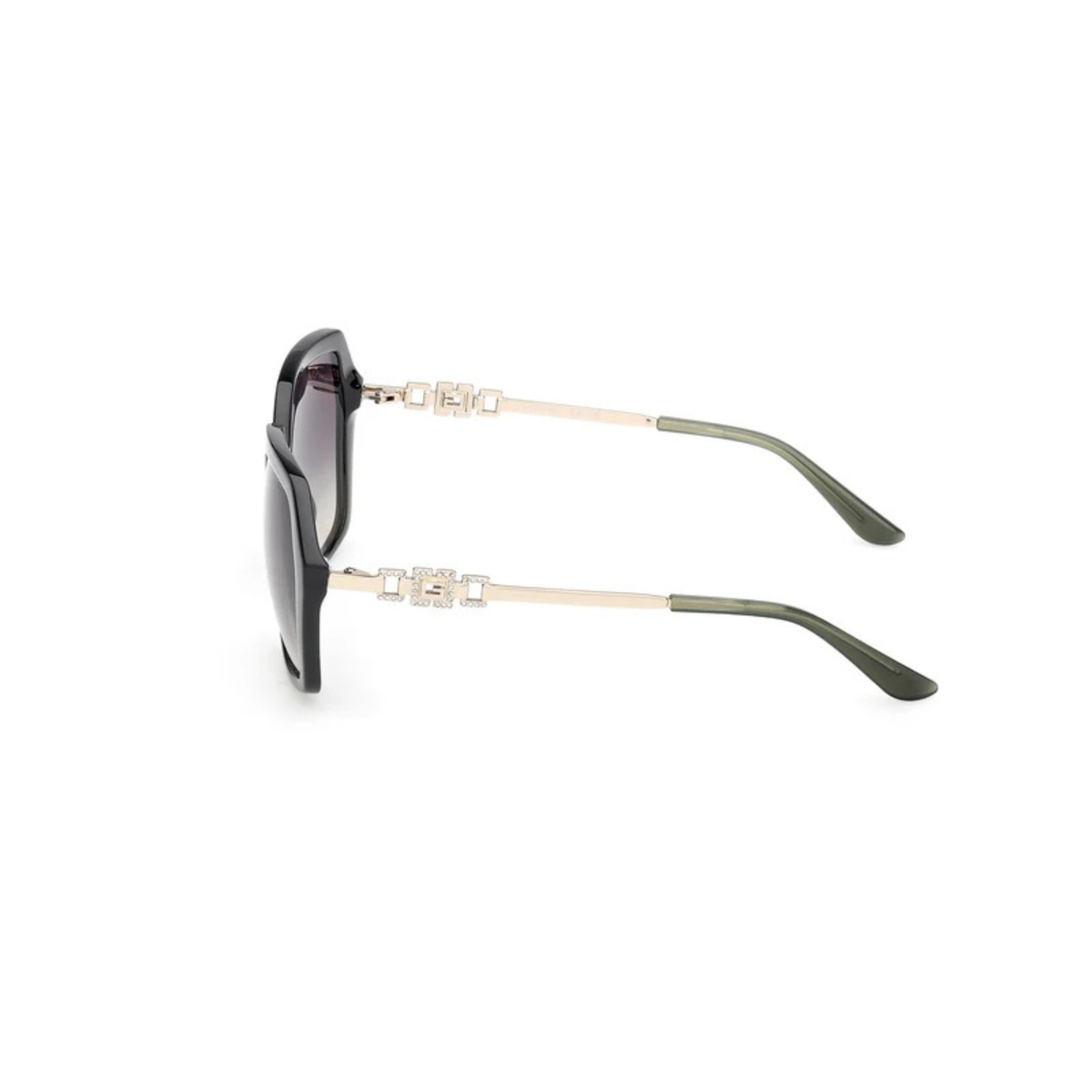 GUESS GU00267 womens geometric sunglasses side profile with metal temples