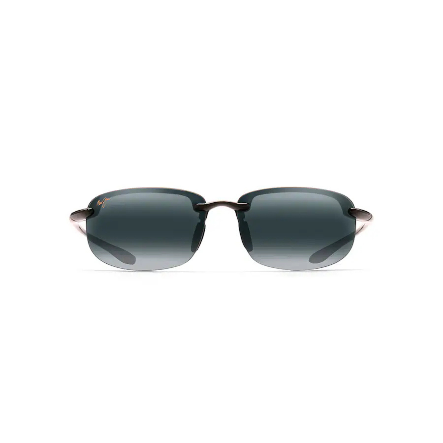 Maui Jim MJ0407S Ho'okipa Reader men's rimless wraparound sunglasses with lightweight sporty design and integrated reader lenses.