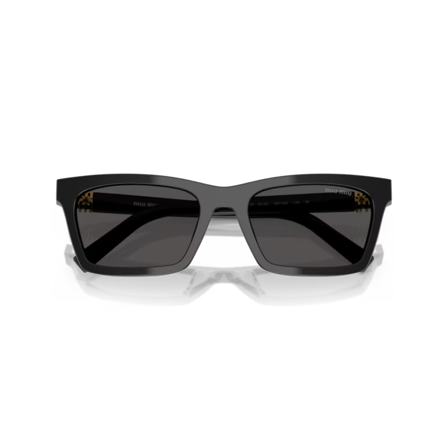 MUBlack16K08Z Miu Miu MUA05S luxury rectangle women’s sunglasses with premium acetate frame and UV protected lenses