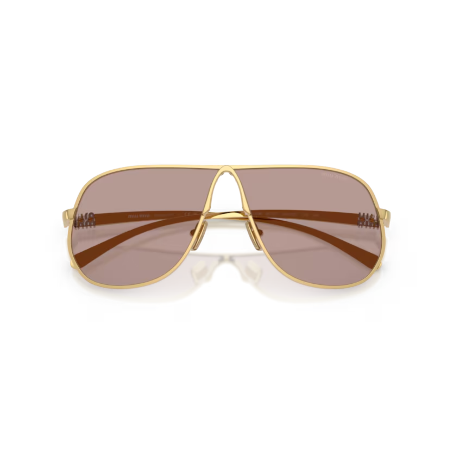 Miu Miu MUA56S women's aviator metal sunglasses with a premium full-rim luxury frame.