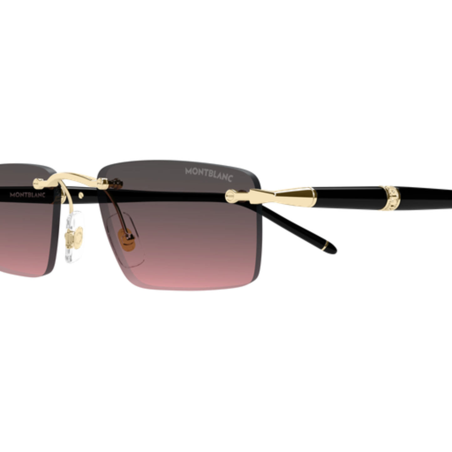 Montblanc MB0484S Unisex Rimless Acetate Metal Sunglasses