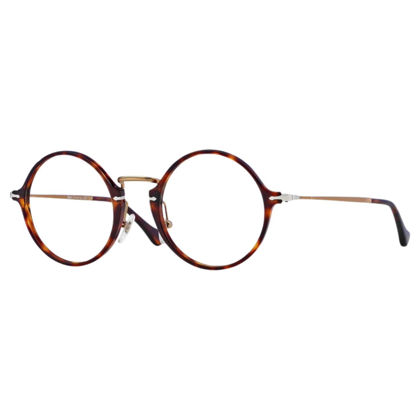 Persol PO3091V unisex round full-rim metal optical frame with premium Italian craftsmanship.