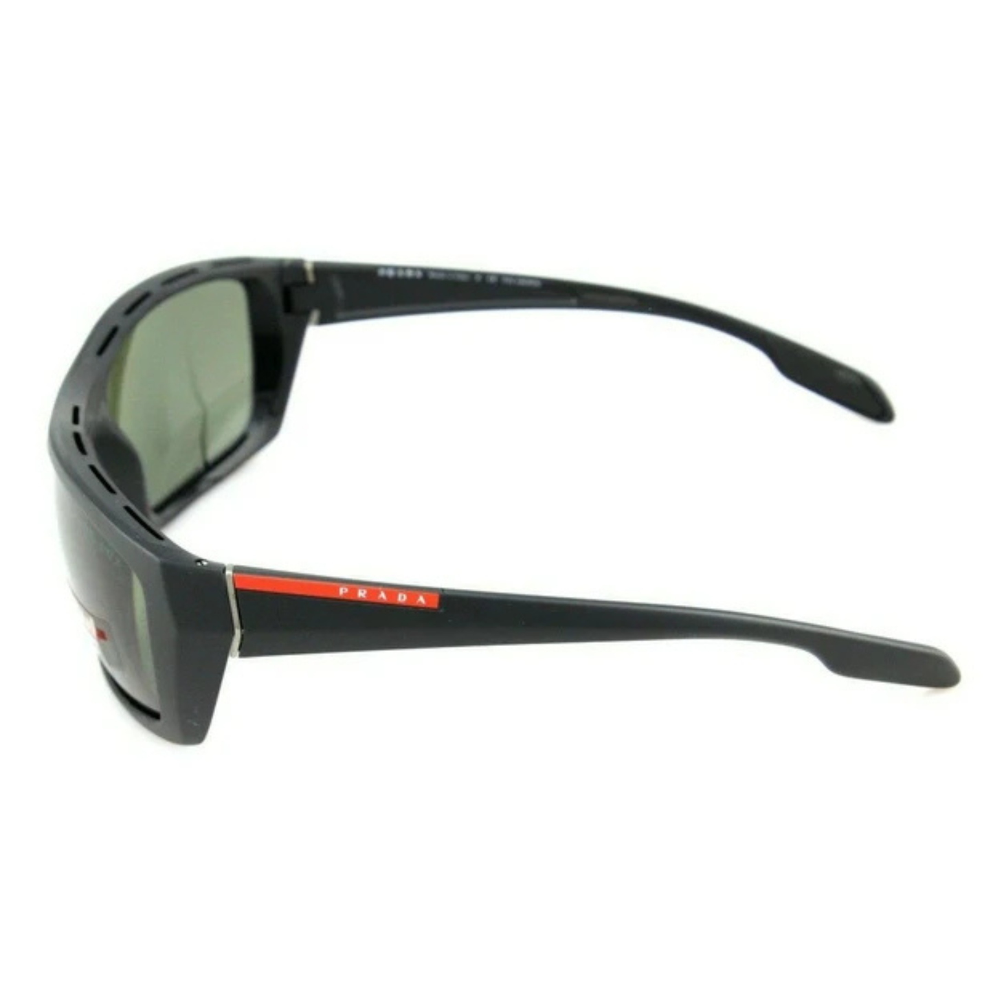Prada SPS 06S 1BO 5X1 unisex nylon rectangle polarized sunglasses three quarter