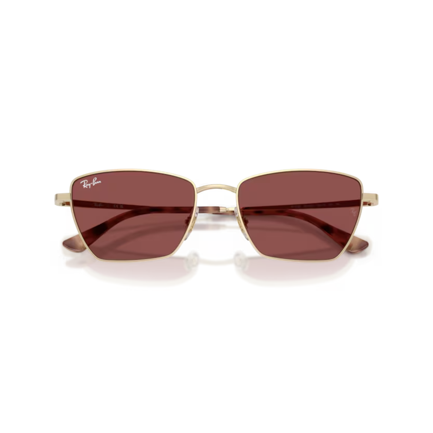 Ray-Ban RB3783 women's irregular metal full-rim sunglasses with contemporary designer styling.