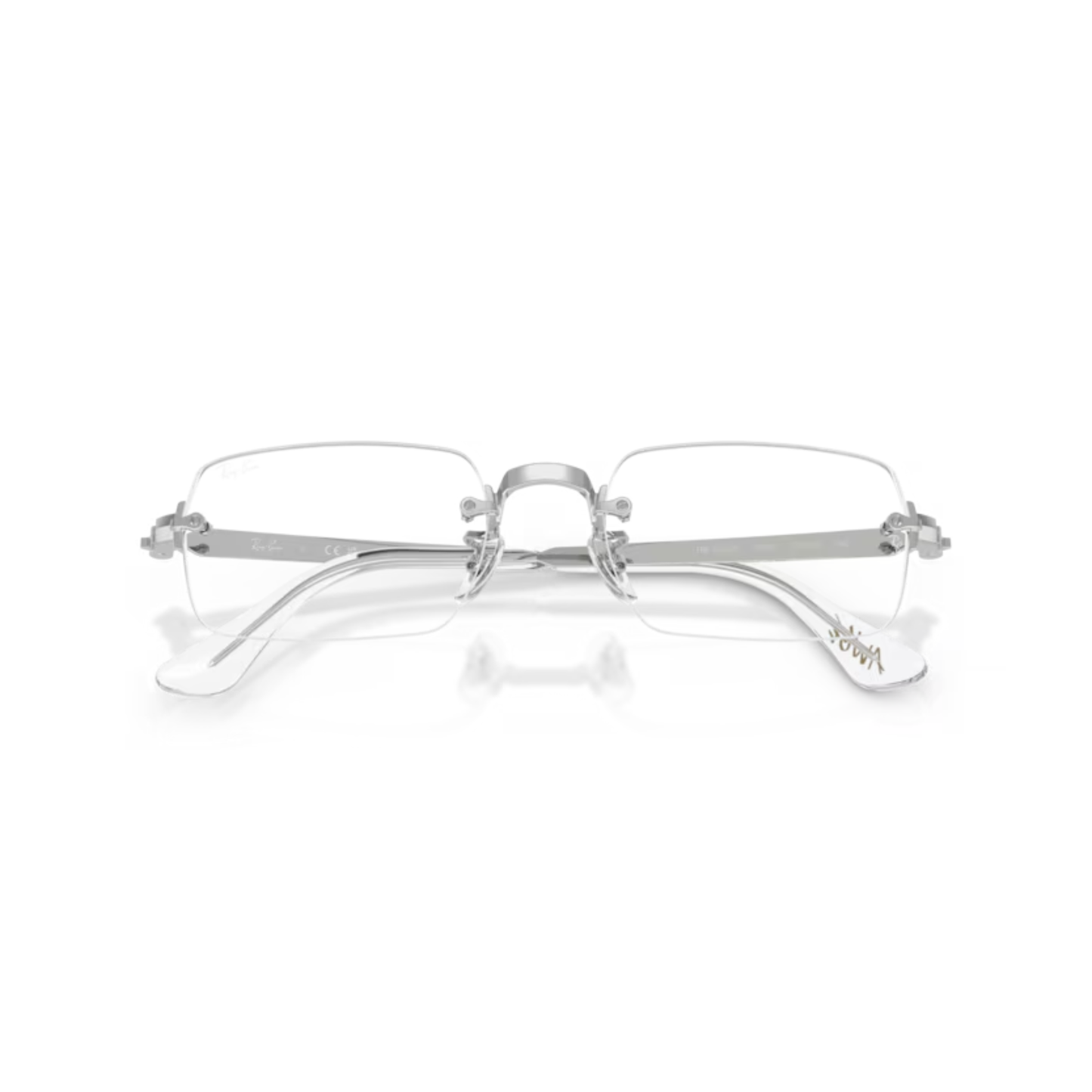 Ray-Ban RB3928V A$AP Rocky rimless unisex optical frame with rectangle metal styling