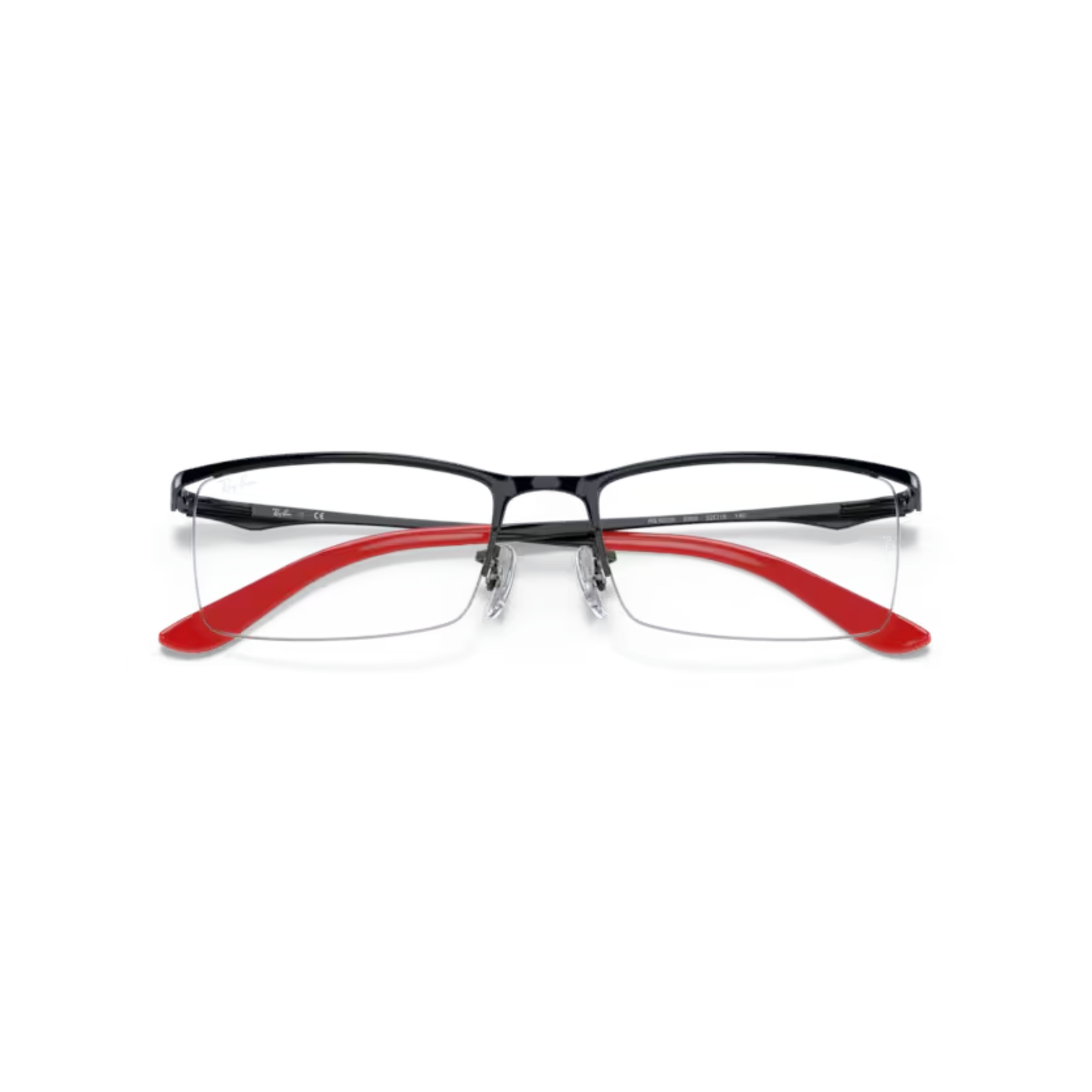 Ray-Ban RB6323I unisex metal rectangle half-rim optical frame front view