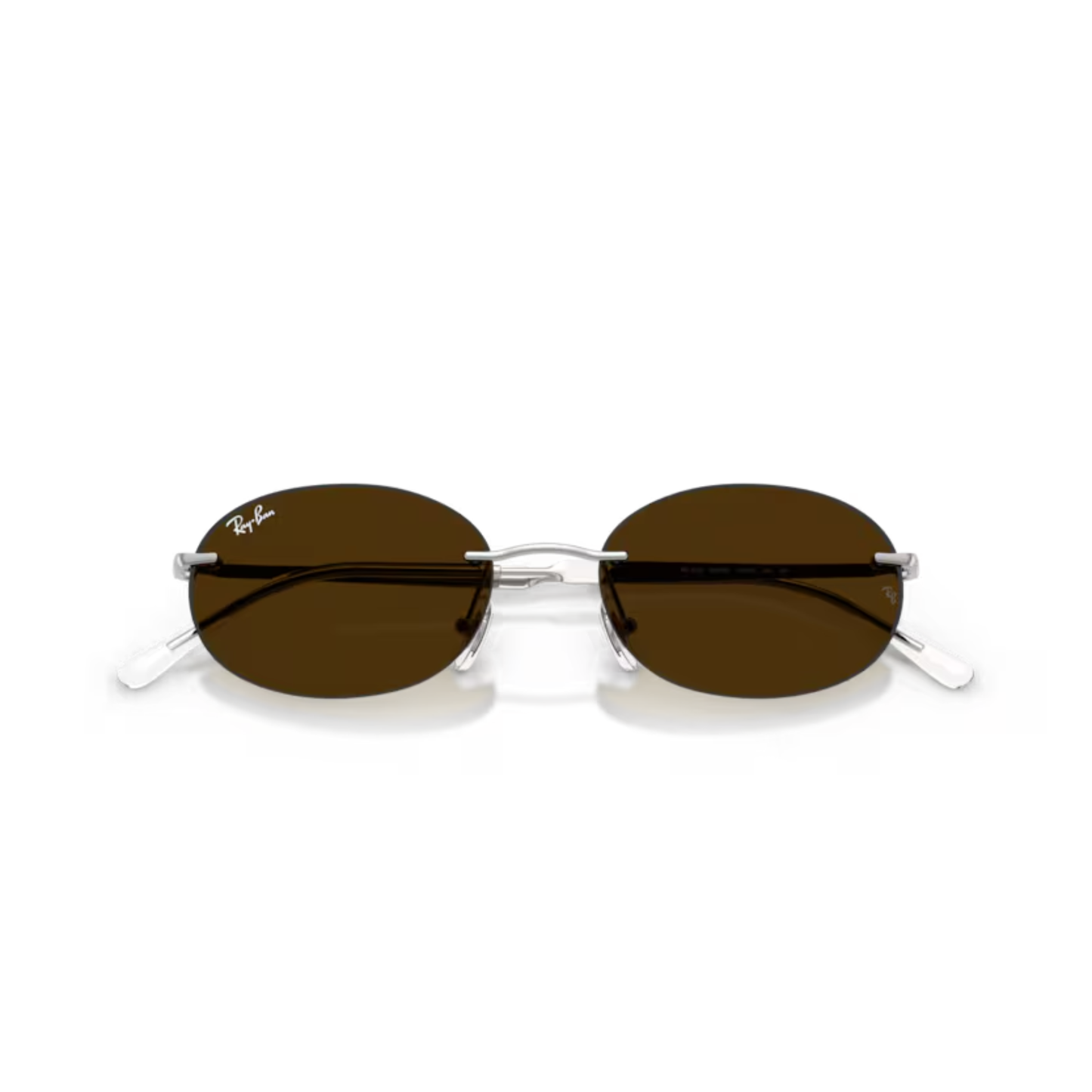 Silver003/MG Ray-Ban RB3767 rimless oval sunglasses unisex
