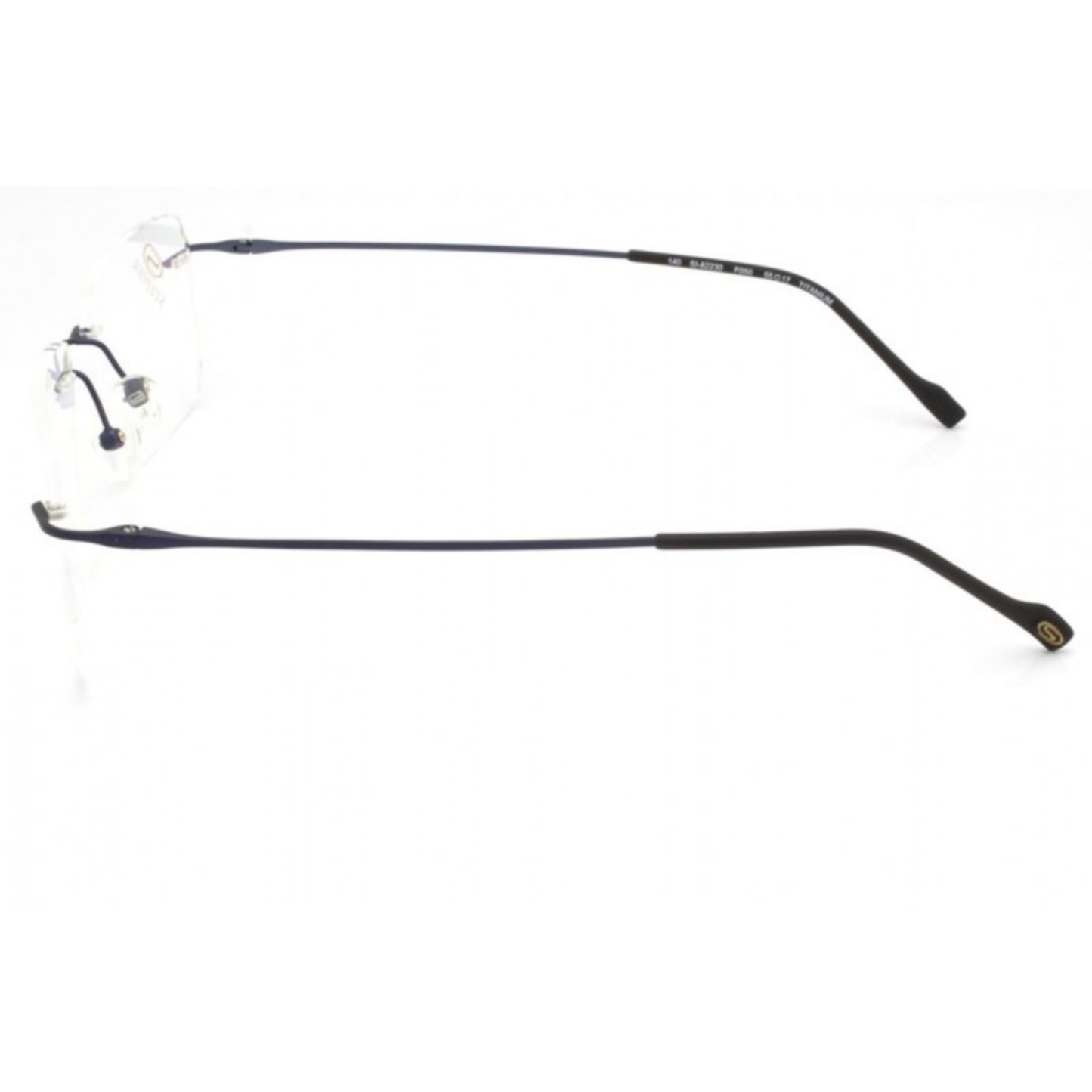 Stepper SI82230 unisex rimless rectangle optical frame crafted from lightweight titanium with minimalist luxury styling.