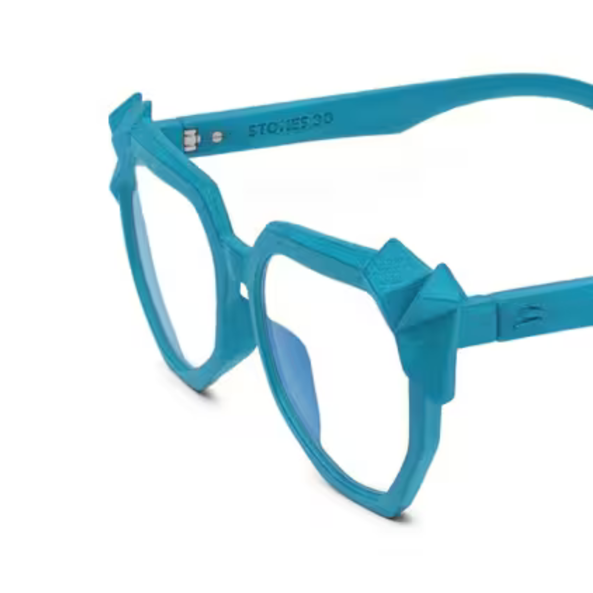 Stone 3D Brussels women's geometric optical frame featuring a lightweight full-rim design with elegant contemporary styling.