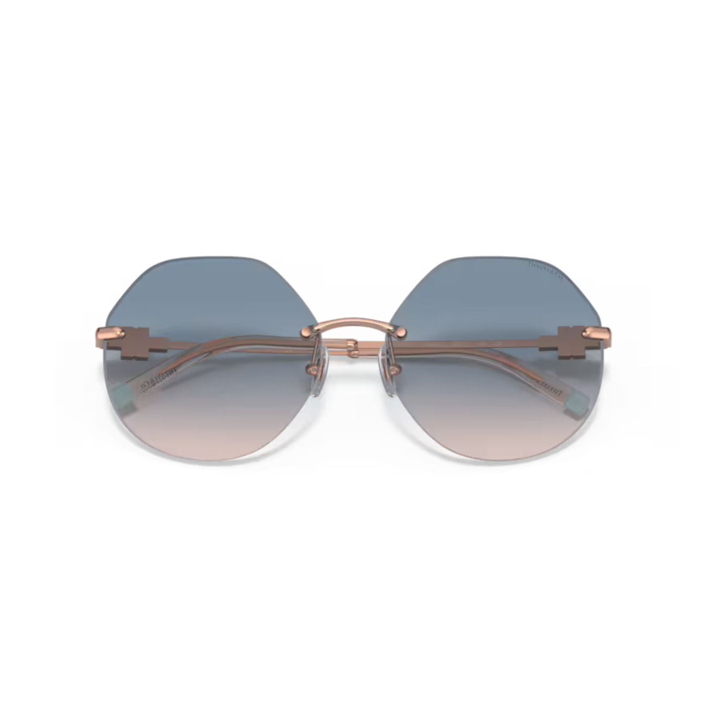 Tiffany & Co TF3077 women rimless metal acetate sunglasses with luxury designer styling