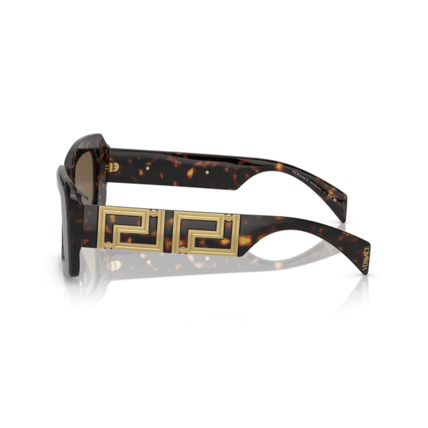 Versace VE4444U women's acetate rectangle full-rim sunglasses three-quarter view