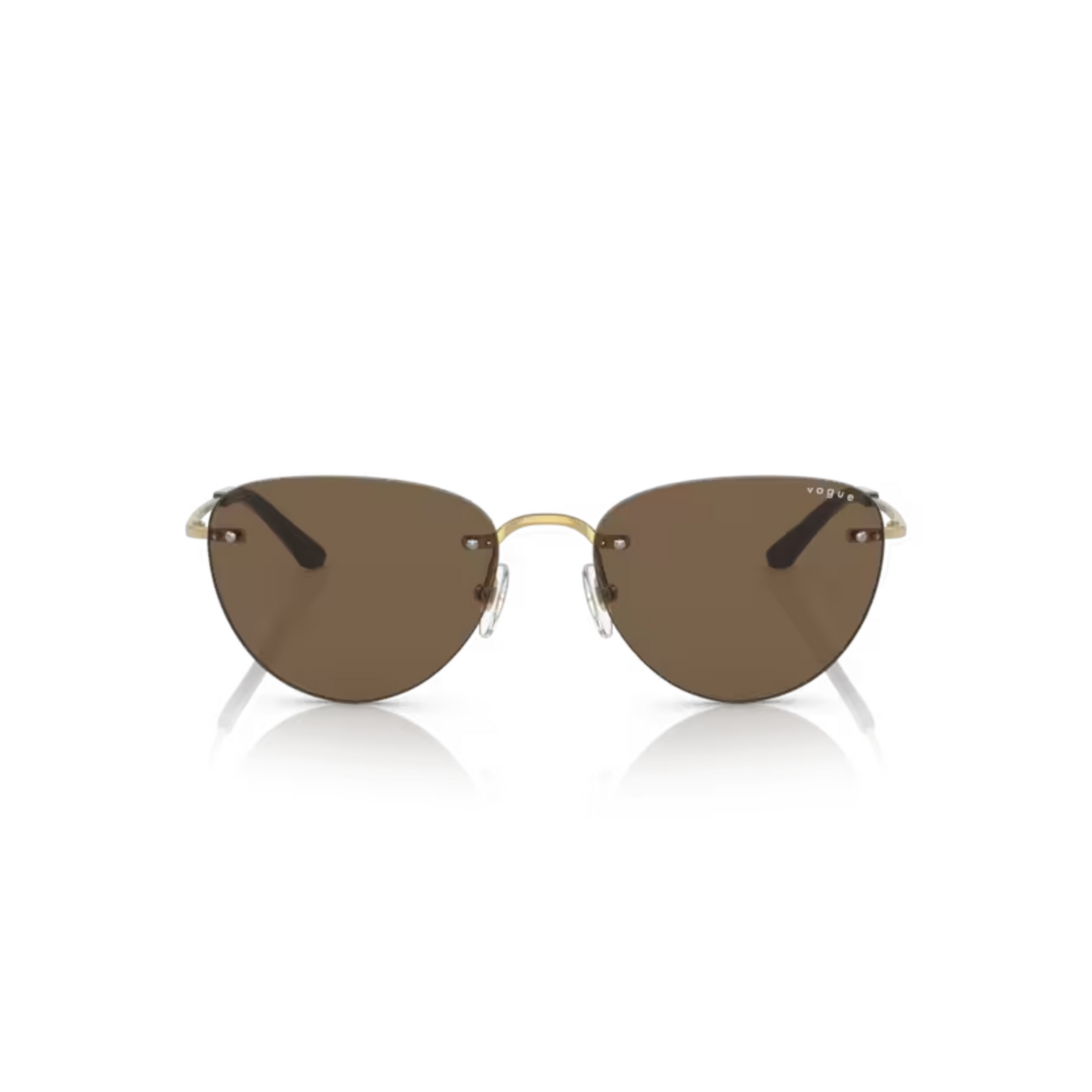 Vogue VO4205S Gold/80-73 with Brown Lenses square sunglasses with lightweight full-rim frame and elegant everyday styling for women.