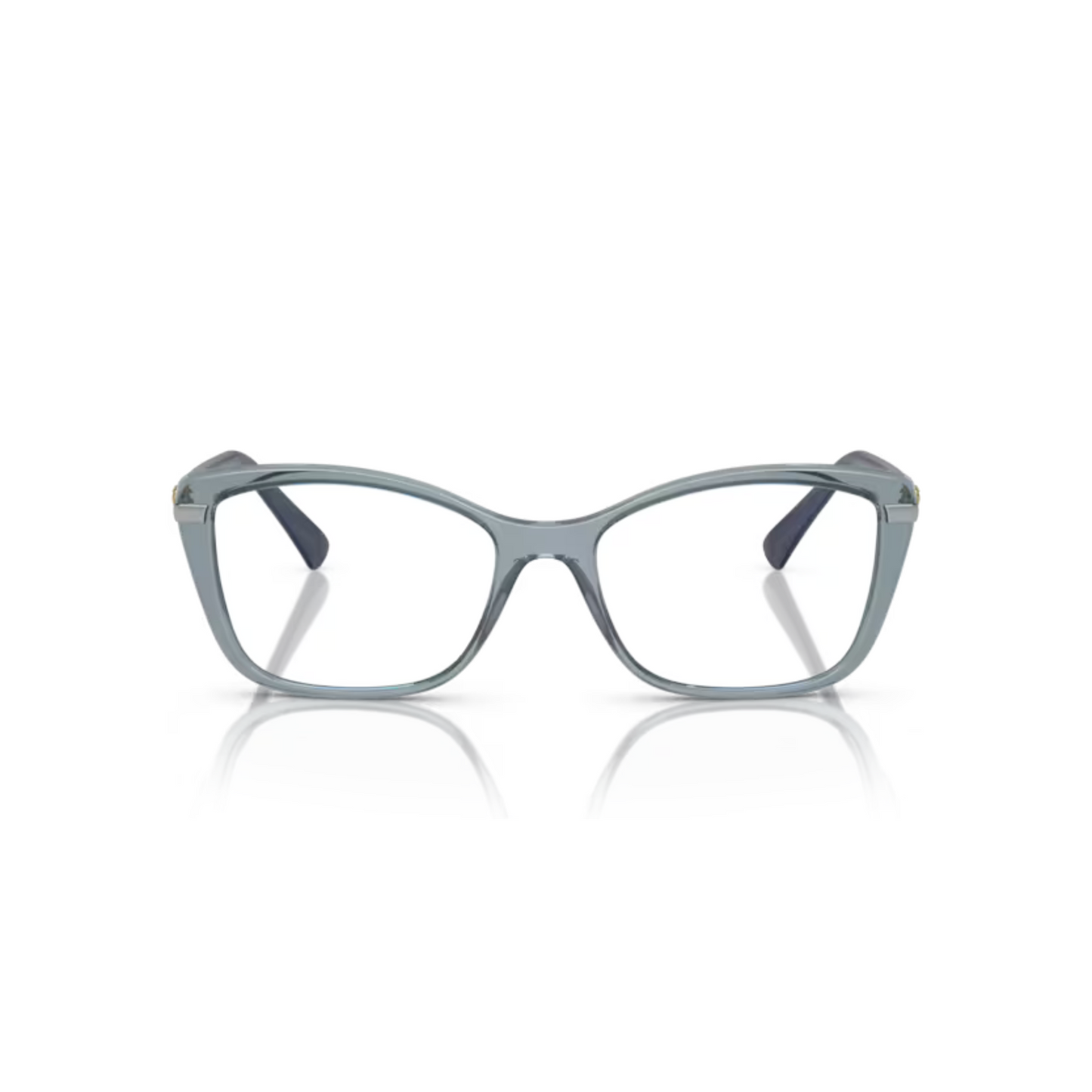 Vogue VO5487B TransparentBlueAzure/2966 square eyeglasses with lightweight full-rim frame and elegant everyday styling for women.