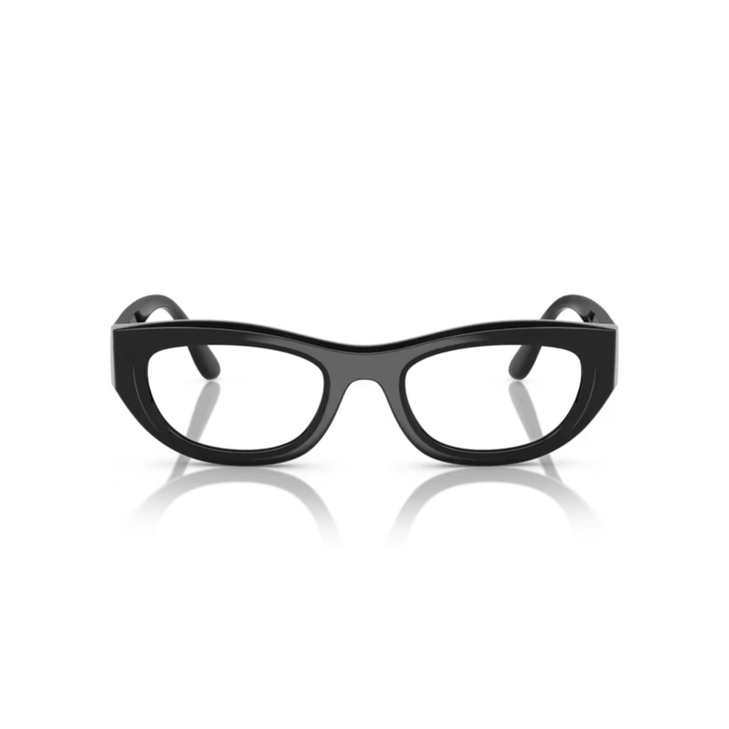 Vogue VO5615 Black / W/44 clear cat-eye eyeglasses with lightweight full-rim nylon frame and elegant feminine styling.