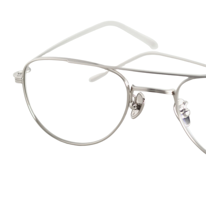 AKILA A2608 Echo unisex compact aviator sunglasses with titanium frame and double-bridge design.