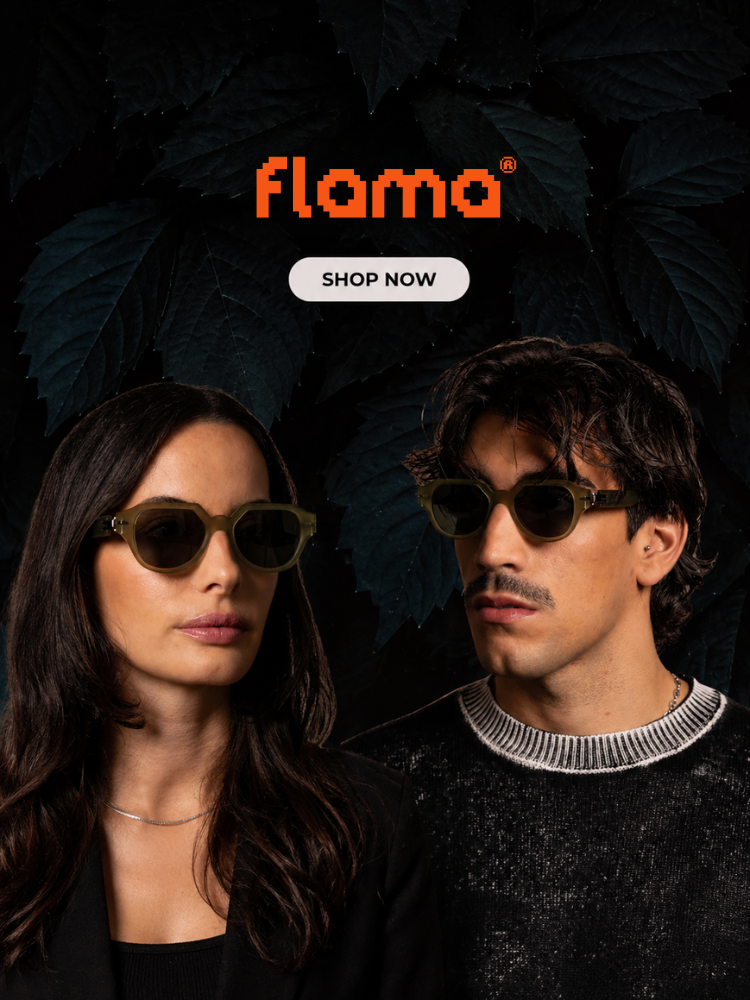 Flama eyewear blends bold design with everyday comfort—crafted from premium materials, featuring modern silhouettes and statement details for a confident, fashion-forward unisex look.
