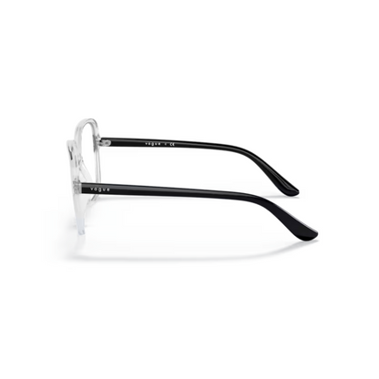 Vogue VO5373 Transparent/W745 square eyeglasses with lightweight full-rim frame and elegant everyday styling for women.