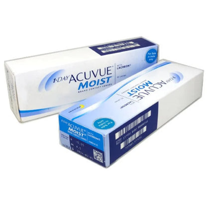 Acuvue Moist 1 Day 30 Lens Pack daily disposable contact lenses with LACREON moisture technology