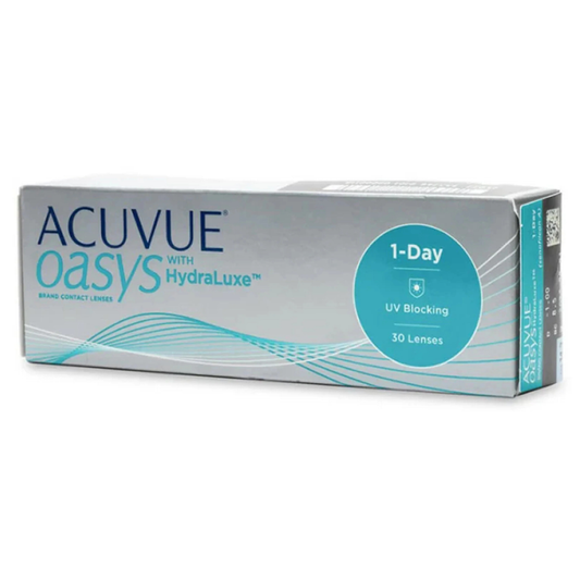 Acuvue Oasys with HydraLuxe 30 Pack daily disposable silicone hydrogel contact lenses with UV protection