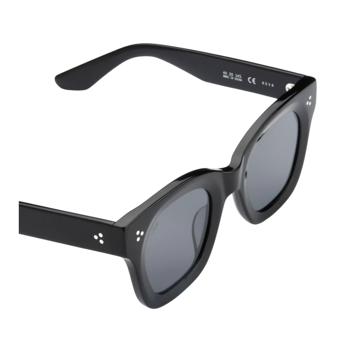 AKILA A1918 unisex acetate round sunglasses side temple profile