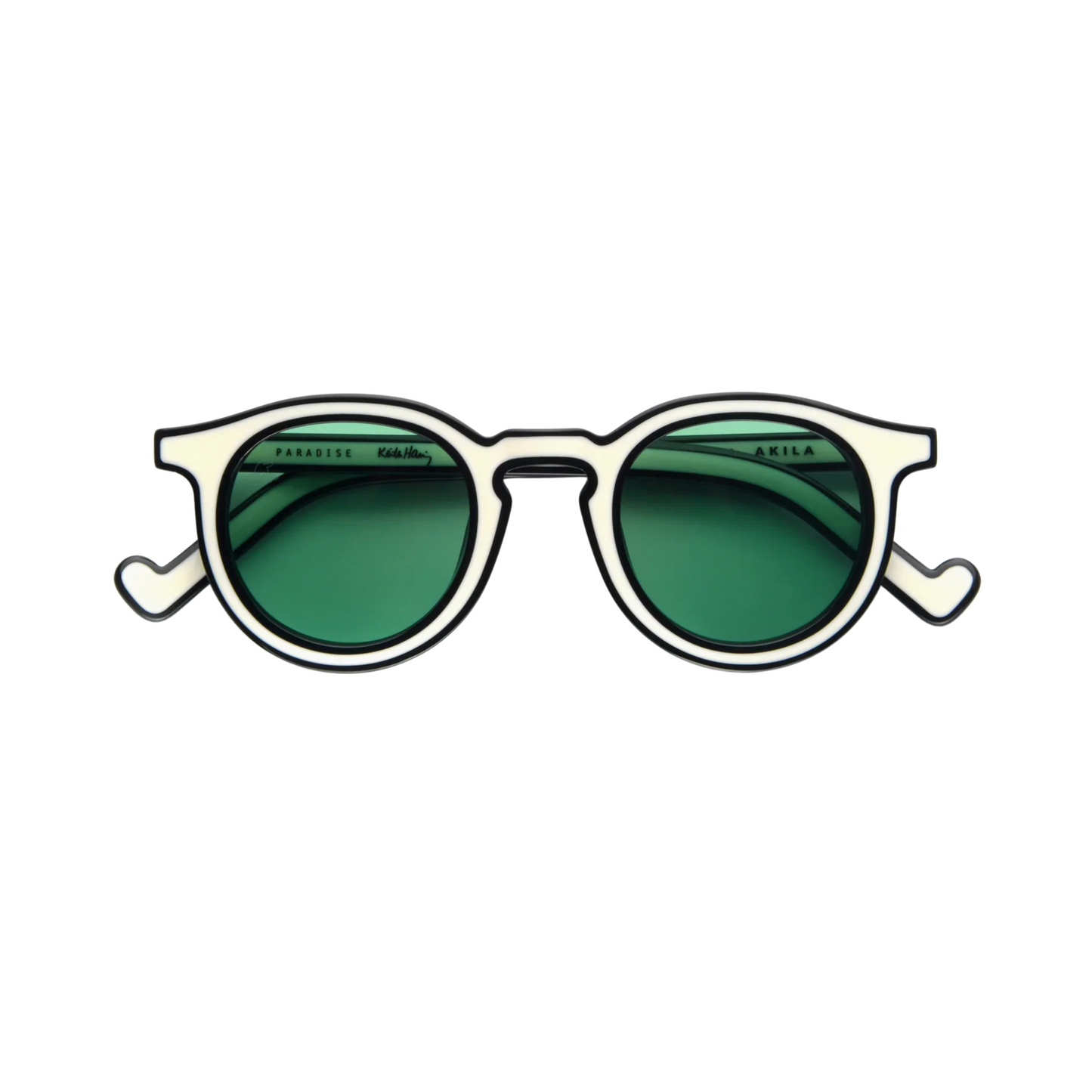 Akila A2223 Paradise X round acetate sunglasses with a bold full-rim designer frame.