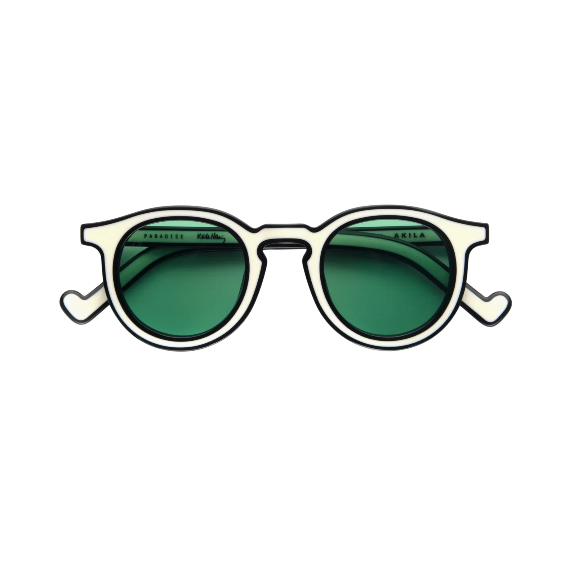 Akila A2223 Paradise X round acetate sunglasses with a bold full-rim designer frame.