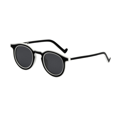 Akila A2223 Paradise X round acetate sunglasses with a bold full-rim designer frame.