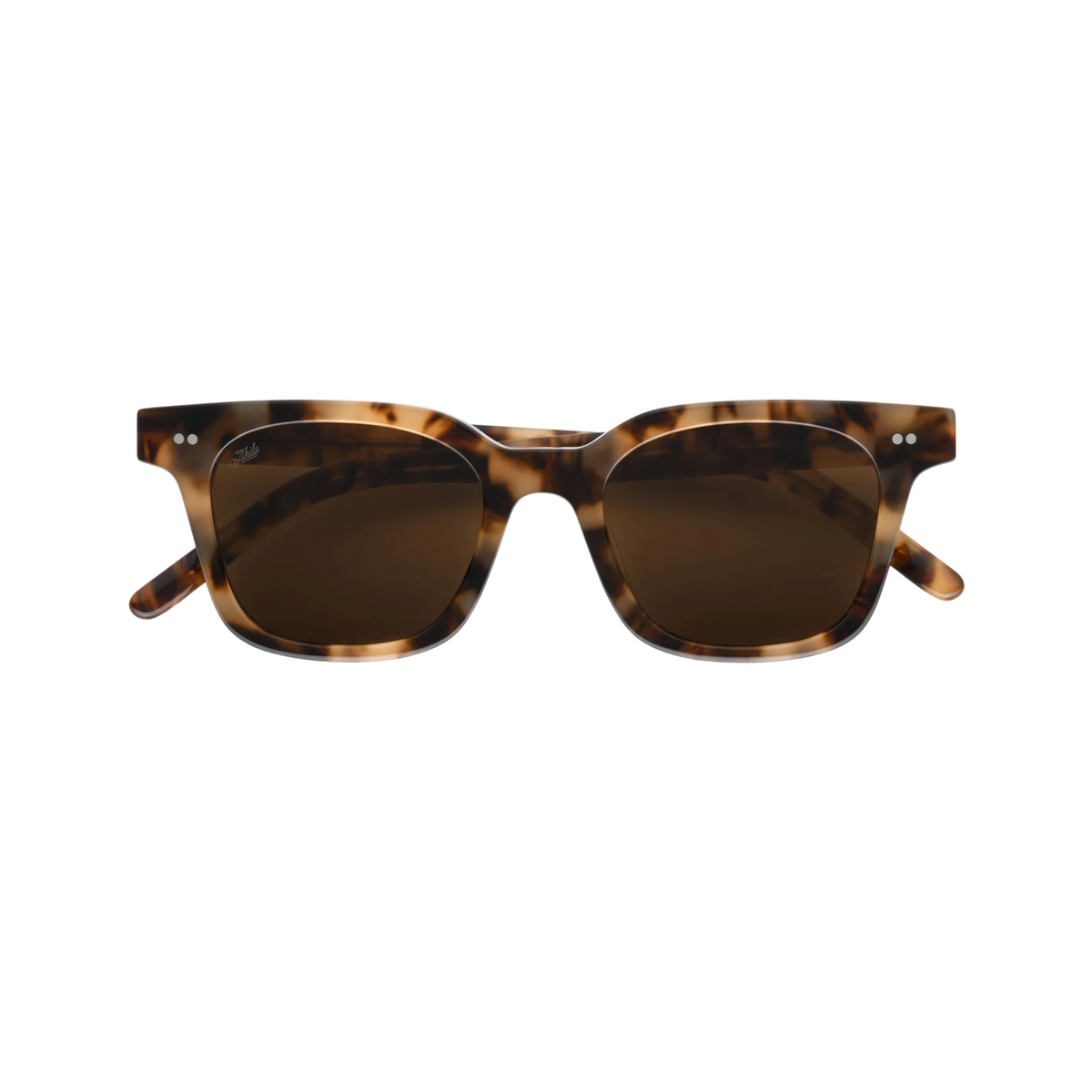 Akila A2409 unisex acetate square sunglasses two-pin rivet detail