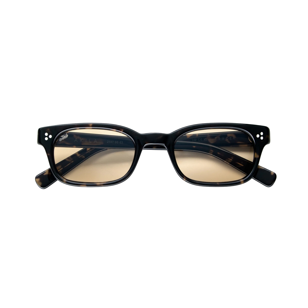 Akila A2647 Tracer unisex acetate rectangle sunglasses three-quarter view