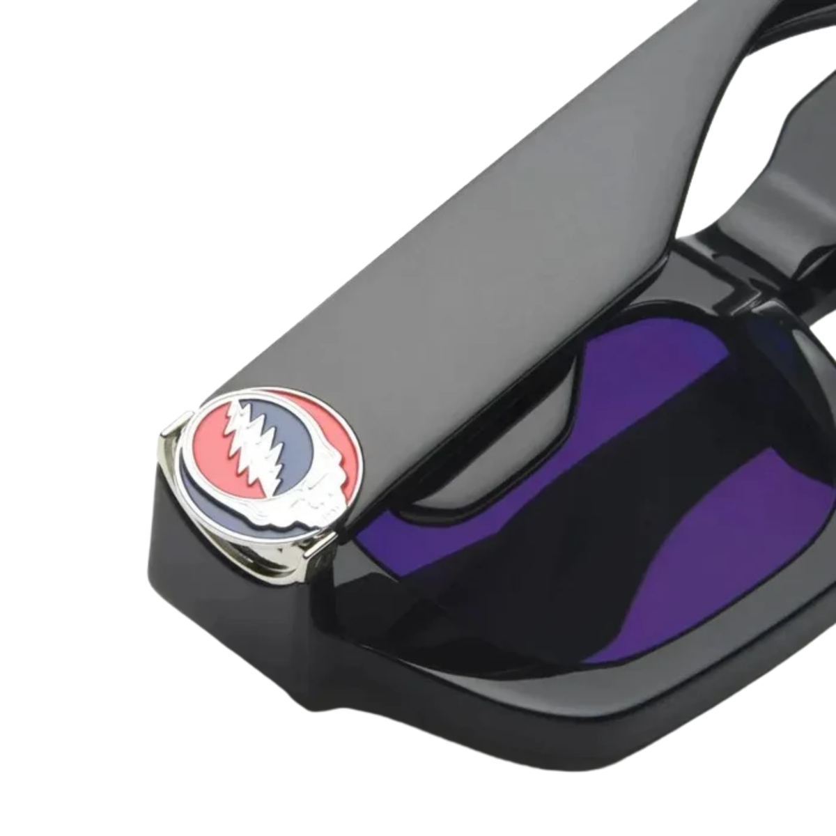 AKILA Ares 2125 Grateful Dead unisex acetate square sunglasses side and temple profile