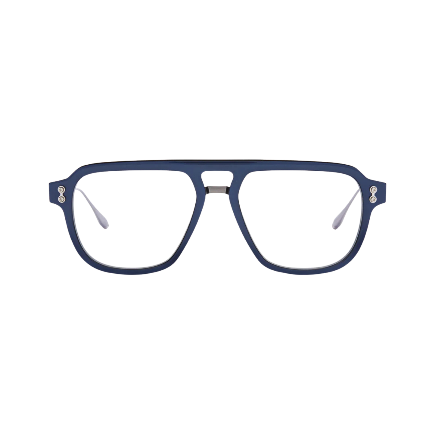 Akoni AKX5 38C ARGO unisex full-rim navigator optical frame crafted from premium titanium with luxury detailing. Front View