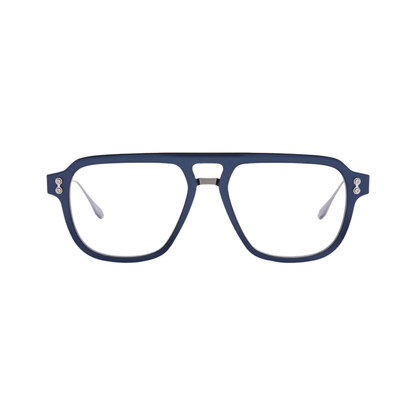Akoni AKX5 38C ARGO unisex full-rim navigator optical frame crafted from premium titanium with luxury detailing. Front View