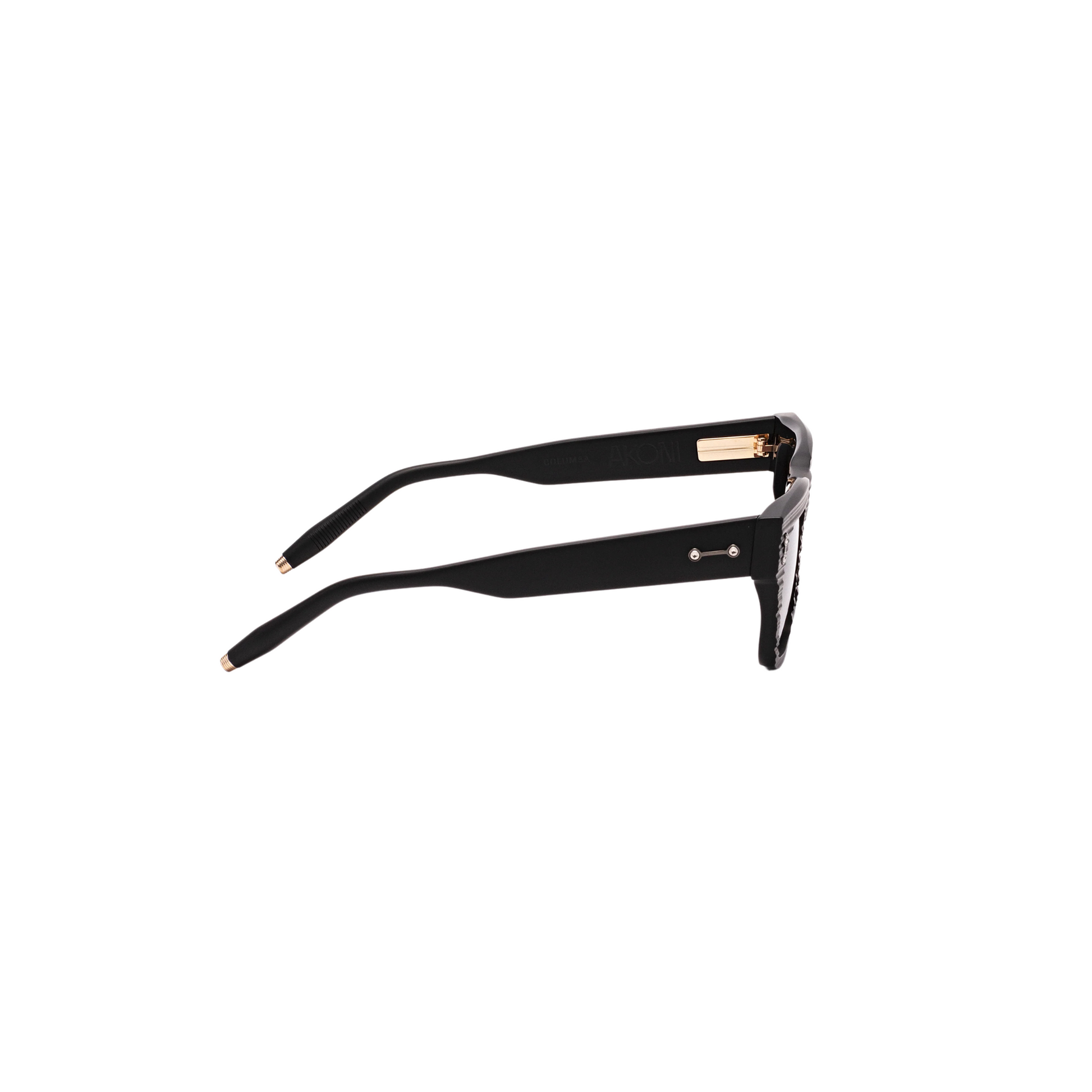 Akoni Columba AKS-100D Square Titanium Sunglasses side View