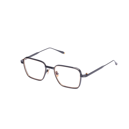 Akoni Giano AKX529 unisex titanium square full-rim optical frame three-quarter view