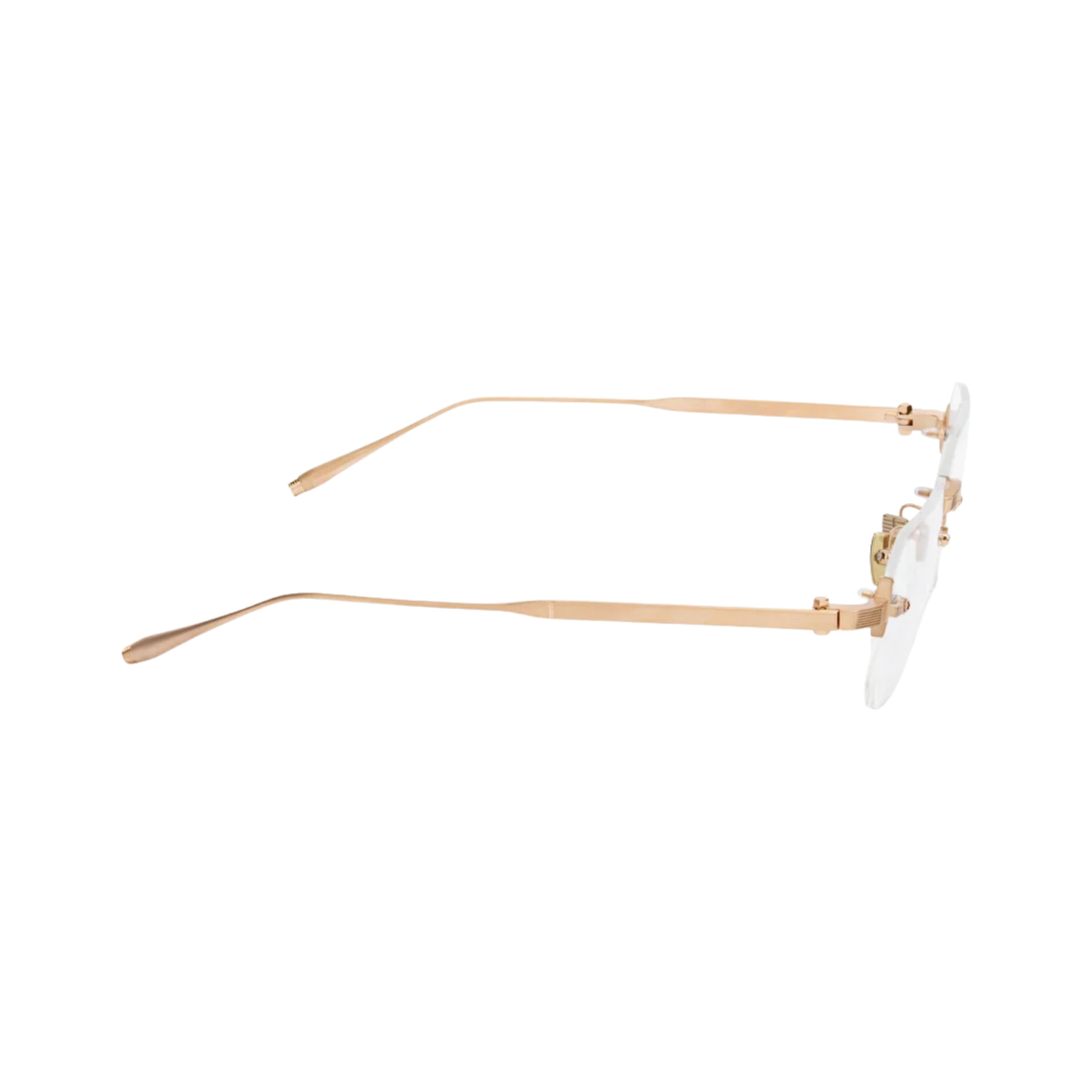 Akoni AKX540 unisex titanium rectangle rimless optical frame side profile