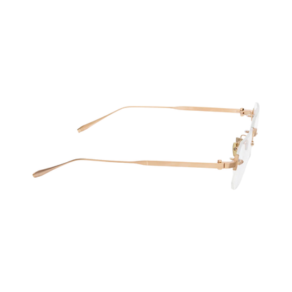 Akoni AKX540 unisex titanium rectangle rimless optical frame side profile