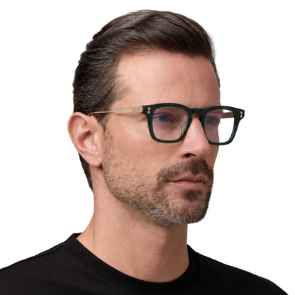 Akoni AKX418E unisex acetate titanium square optical frame model image