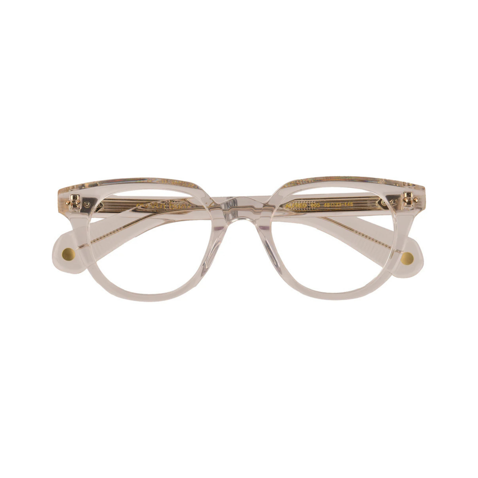  Alfred classic Crystal/005 square eyeglasses with lightweight full-rim frame and modern everyday styling.