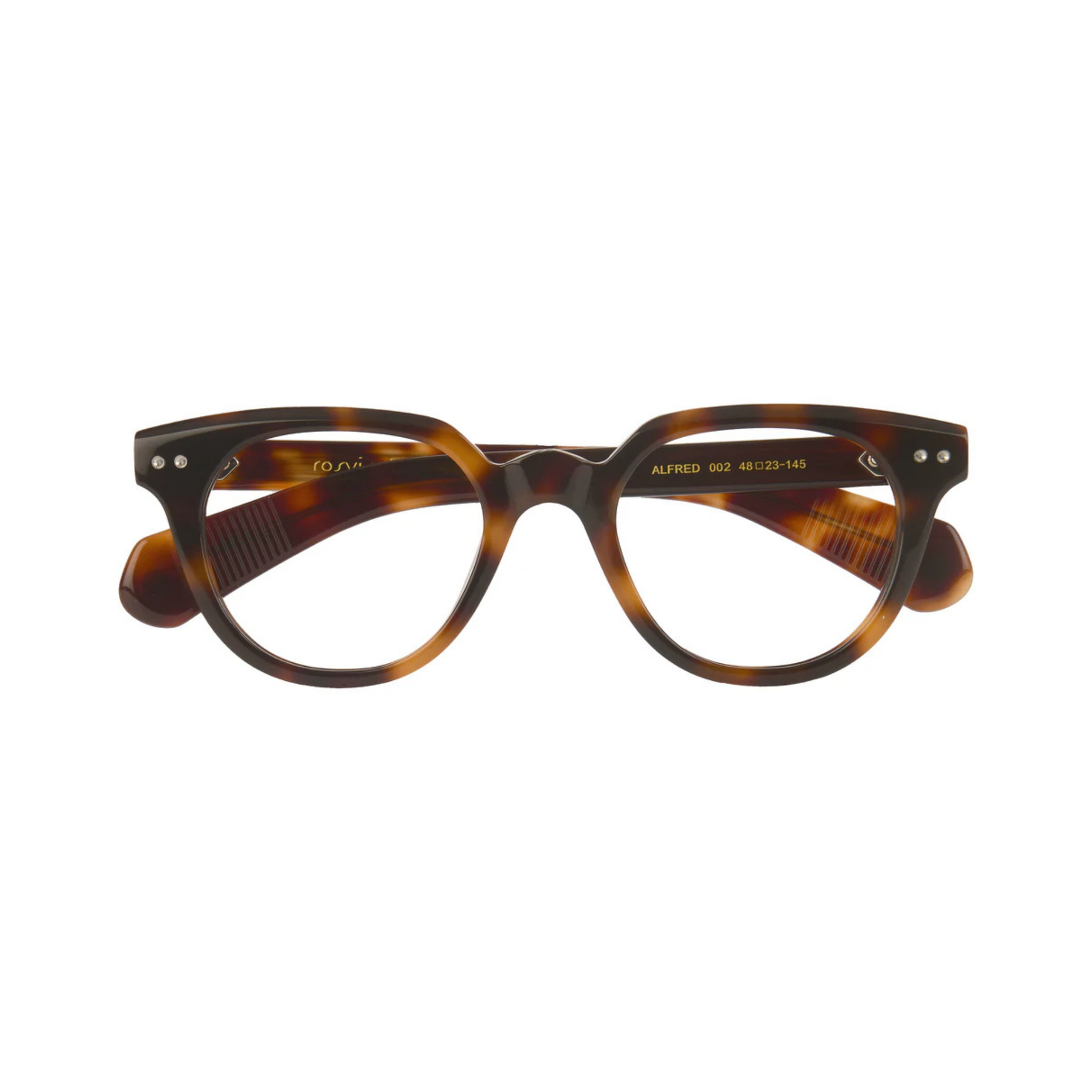 Alfred classic Tortoise/002 square eyeglasses with lightweight full-rim frame and modern everyday styling.