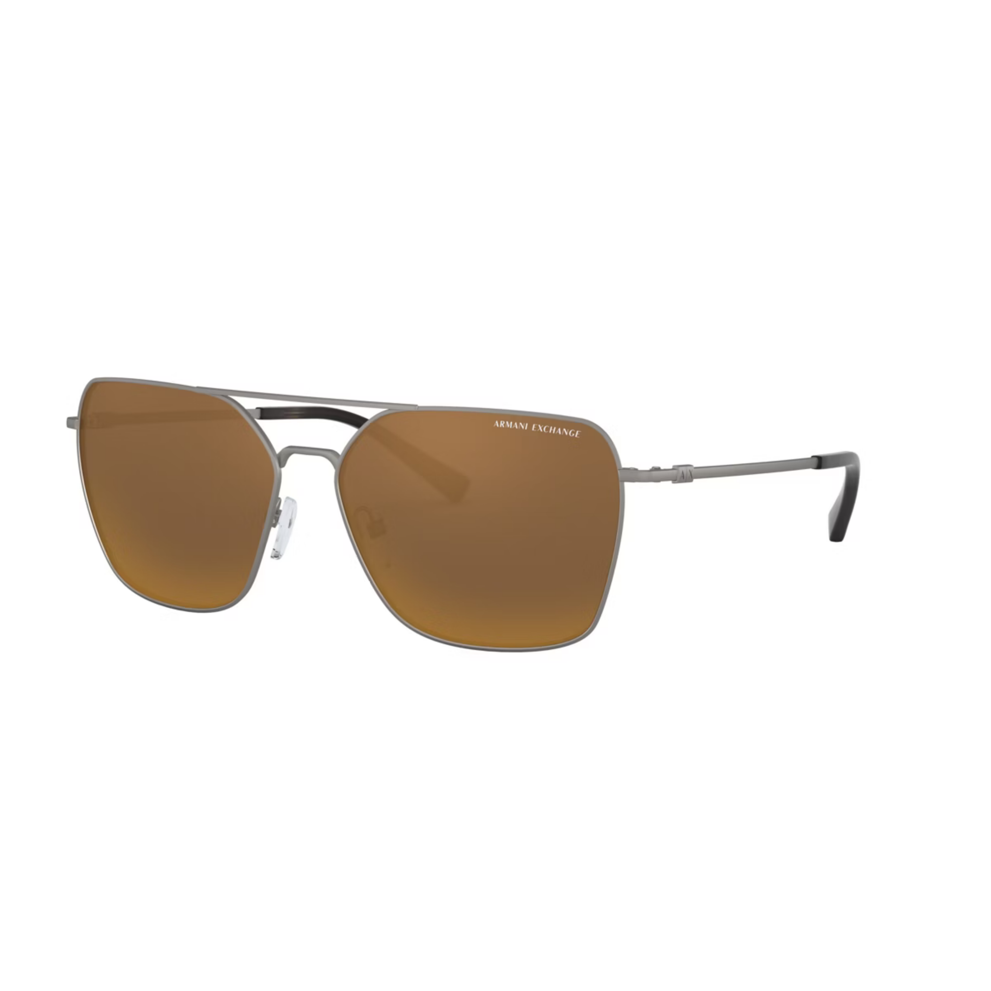 Armani Exchange AX2029S unisex metal rectangle full-rim sunglasses front view
